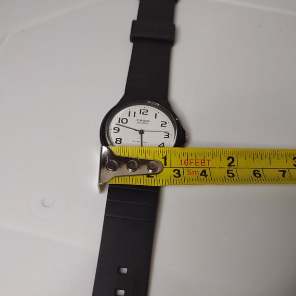 Black Casio Analog Watch With White Dial - Picture 10 of 11